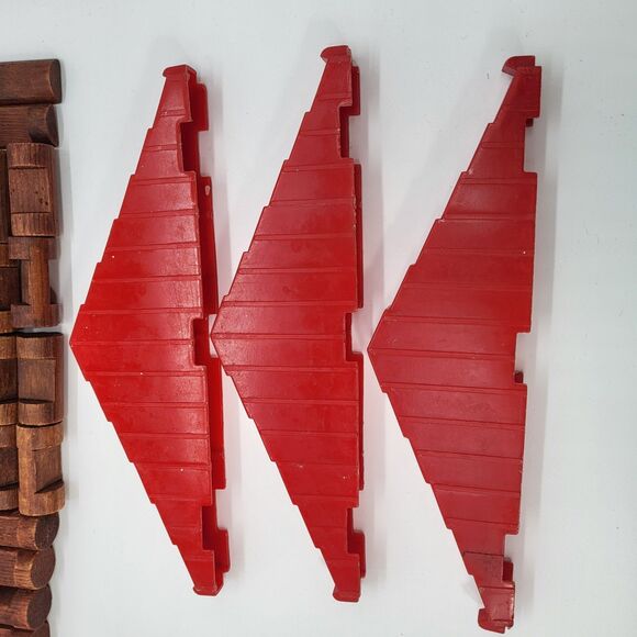 Lot of Vintage Lincoln Logs Parts Replacement Log Pieces Roof Trusses - Picture 12 of 15